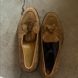 Men's Tan Suede Loafers